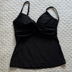 Catalina Black Nylon-Spandex Swim Top